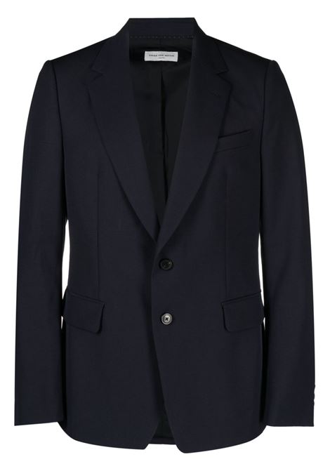 Blue blaine single-breasted blazer - men DRIES VAN NOTEN | 2320204057062509